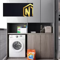 TỦ MÁY GIẶT KẾ HỢP TỦ TIỆN LỢI GỌN GÀNG ĐA NĂNG MẪU 09